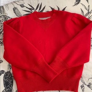 Isabel Etoile Marant red puff sleeve sweater